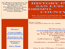 Tablet Screenshot of historyinslocounty.org